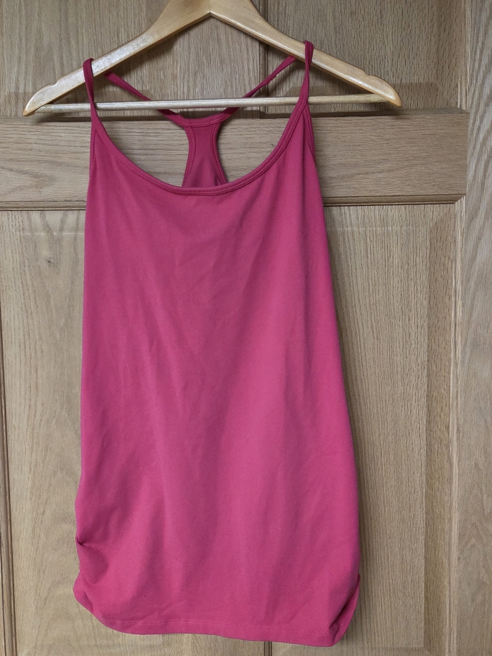 Victoria Secret Womens Pink Tank‎ VSX Sexy Sport Shelf Bra Ruched Sides Large